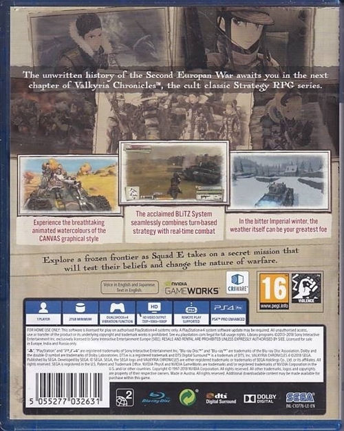 Valkyria Chronicles 4 - PS4 (A Grade) (Genbrug)